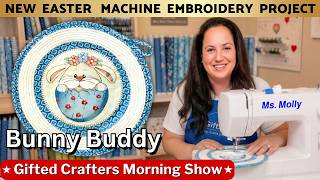 Review Machine Embroidery Design of Cute Easter Bunny Potholder in Embrilliance