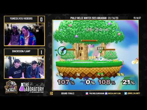 Philly Arcadian Winter 2023  #ssbm   Grand Final   YungSilver & HOBORG vs  Dimension & Lamp