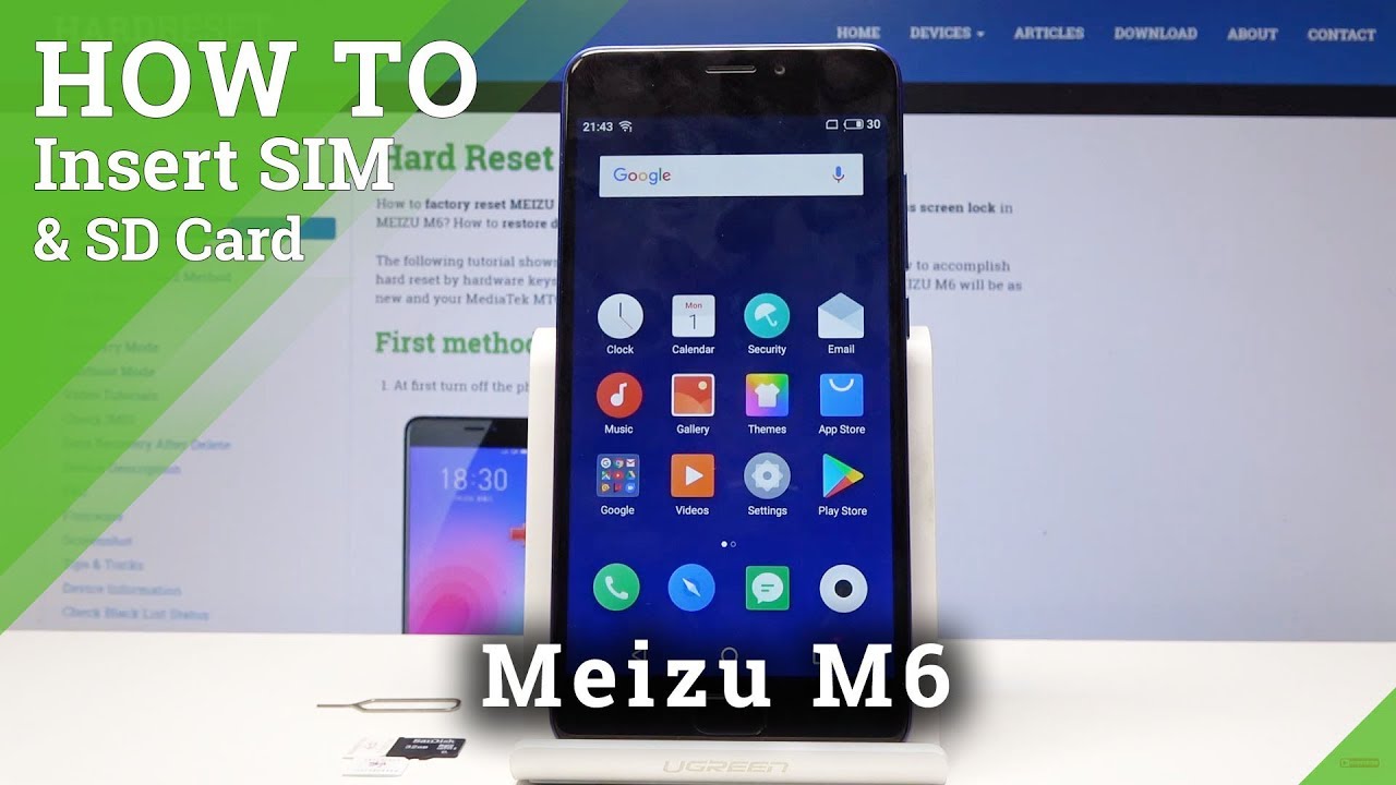 How to Insert SIM Card to Meizu M6 - Input Memory Card