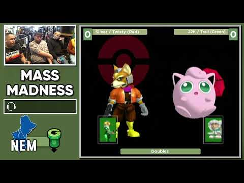 Mass Madness 39 SSBM - 22K/Trail (Green) vs. Silver/Twisty (Red) - Melee Doubles WSF