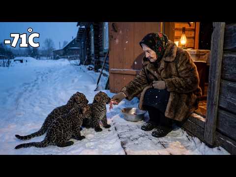 Surviving –71°C  73 Year Old Widow Feeds Starving Black Panthers in Siberia