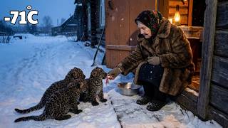 Surviving –71°C  73 Year Old Widow Feeds Starving Black Panthers in Siberia