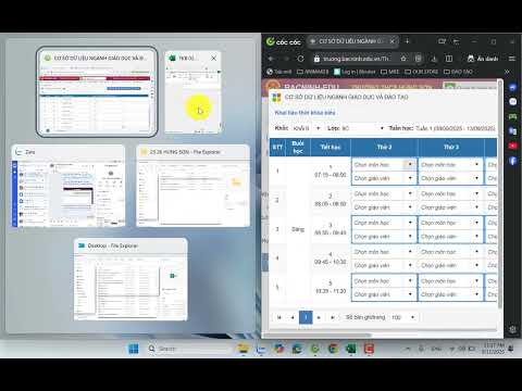Hướng dẫn GVCN nhập TKB lớp theo tuần trên CSDL