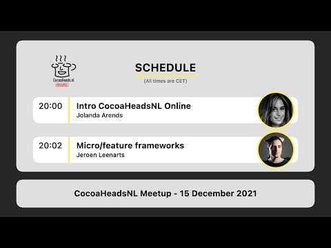 CocoaHeadsNL Online Meetup, 15 December 2021 thumbnail