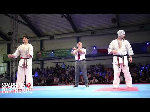 Gino Consentino vs Grzegorz Kędzierski Semi Final Man -80kg European Karate Kyokushin Championships