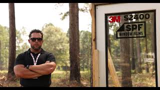 SPF Window Films - 3M S2400 Security Film  - Protection Demonstration - 3M Secur