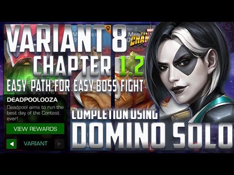 VARIANT 8.1.2 EASY SOLO using DOMINO with Synergies | EASY PATH & BOSS | Marvel Contest Of Champions