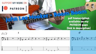 Download lagu John Lee Hooker - Boom Boom (Bass cover with tabs) mp3