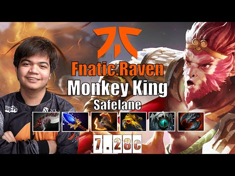 Monkey King Safelane | Fnatic.Raven | RAVEN HARD PRACTICING FOR MAJOR | 7.28c Gameplay Highlights