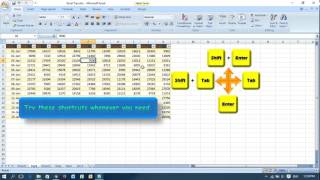 How to Move Left, Right, Up and Down Without Using Arrow Key in Excel