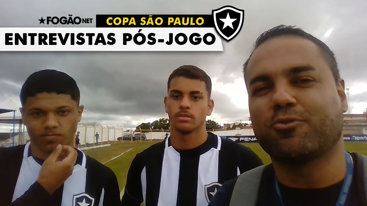 VÍDEO: Sapata, Léo Pedro e o técnico Thiago de Camillis comentam a terceira vitória do Botafogo na Copa São Paulo