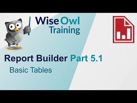 SSRS Report Builder Part 5.1 - Basic Tables