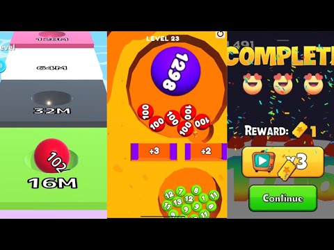 Ball Run INFINITY vs Digs and Balls vs Merge Number Run Master 2048 gameplay