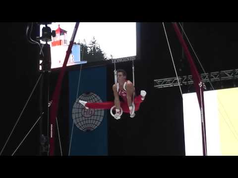Sam Mikulak - Still Rings - 2013 World Championships - Podium Training