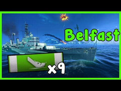 9 Kill + High Caliber + Confederate with Belfast || World of Warships