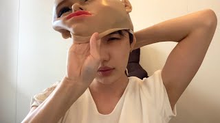 【过去付费视频】 美女莉莉用女性面具进行自我介绍、ASMR和素颜公开