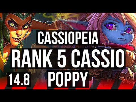 CASSIOPEIA vs POPPY (TOP) | Rank 5 Cassio | NA Challenger | 14.8