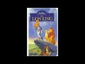 VHS Opening 13 Opening To The Lion King 1994 1995 VHS