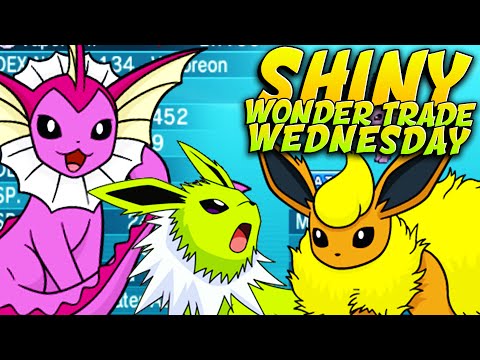 Shiny Wonder Trade Wednesday - SHINY FLAREON, ESPEON, AND JOLTEON! - EP 9