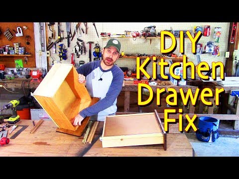How To Repair A Kitchen Cabinet Drawer In A Few Easy...
