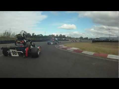 Junior National-Kart crash-31 at Wollongong City Raceway