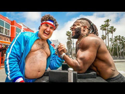 Fake Fat Suit Prank at Muscle Beach!