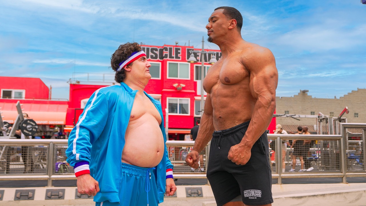 Fake Fat Suit Prank at Muscle Beach!