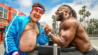 Fake Fat Suit Prank at Muscle Beach!