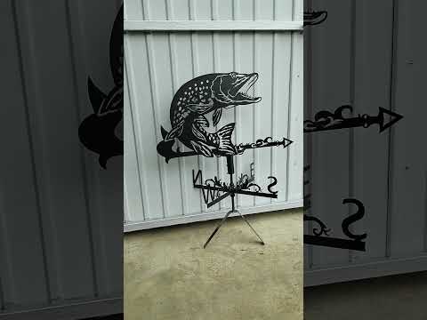 Флюгер Щука, флюгер на крышу с металла 2 мм. - фото 1 - id-p1430322927