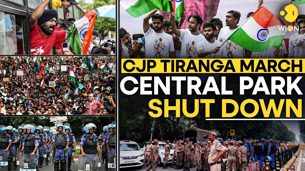 CJP Protests LIVE: CJP Leaders Hold Tiranga March In Delhi, 6000 Cops Deployed | WION
