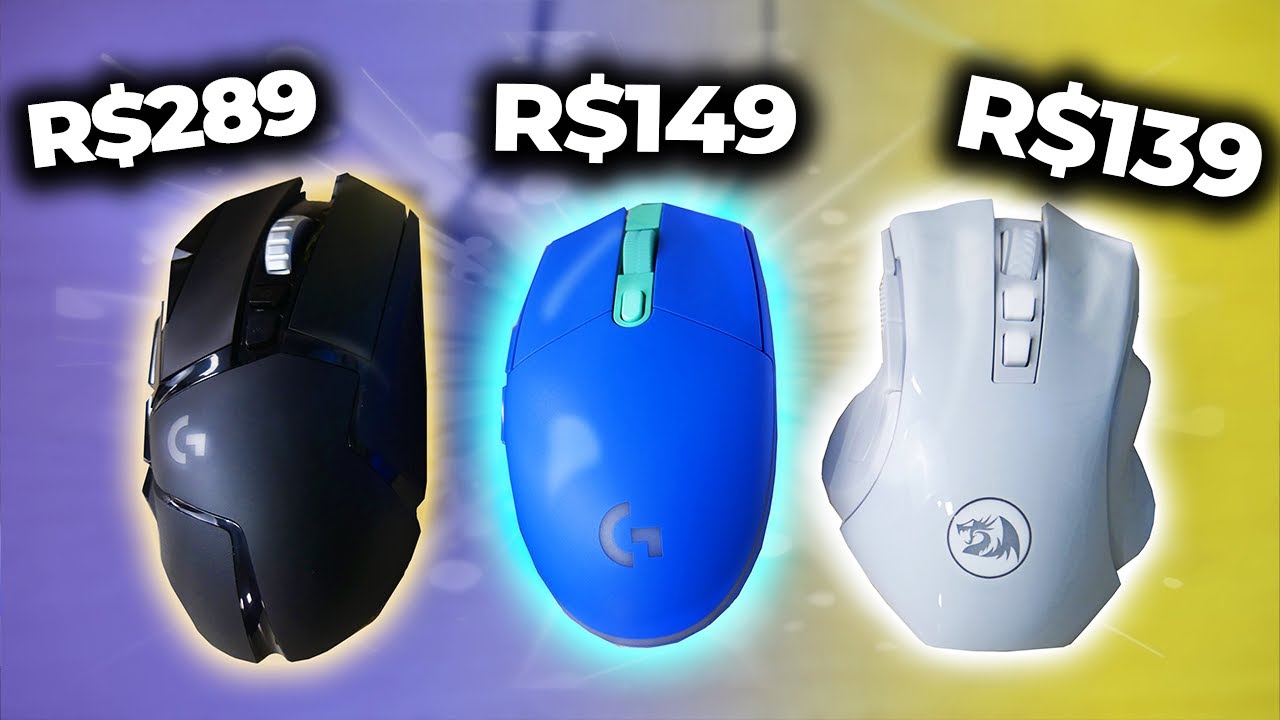 TOP 3 MOUSES GAMER BONS E BARATOS DE R$120 A R$300 QUE INDICO PARA COMPRAR EM 2024! (COM TESTES)