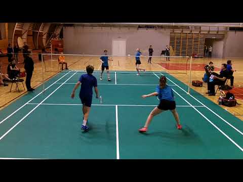 Latvijas čempionāts badmintonā U15 XD fināls