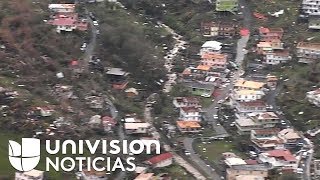 Imágenes aéreas muestran la destrucción que dejó el huracán María en la isla de Dominica