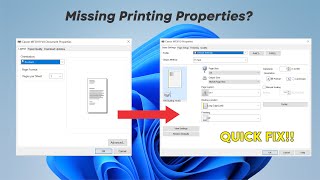 How to Fix Missing Printing Properties of Cannon Printers