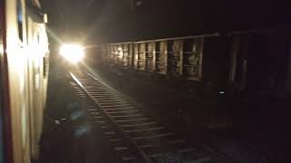 preview picture of video 'SBC Rajdhani overtaking Bidar - YPR express at Rukmapur | Indian Railways'