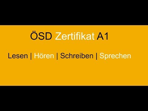 ÖSD Zertifikat A1 Lesen, Hören, Schreiben, Sprechen