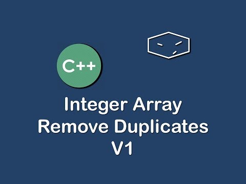 integer array remove duplicates v1 in c