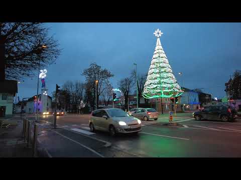 Domžale Christmas , Slovenia ~ 4K Virtual Travel December, 2021