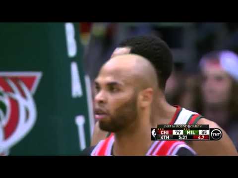 NBA, playoff 2015, Bulls vs. Bucks, Round 1, Game 4, Move 54, John Henson, block