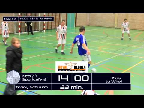 FCD/`t sportcafé 2 - Ju Wehl (25 - 0) samenvatting 11-01-2013