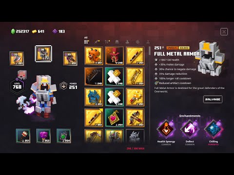 Minecraft Dungeons Exploding Knight Build Apoc+25 Hunt vs Abominable Weaver and First Enchanter