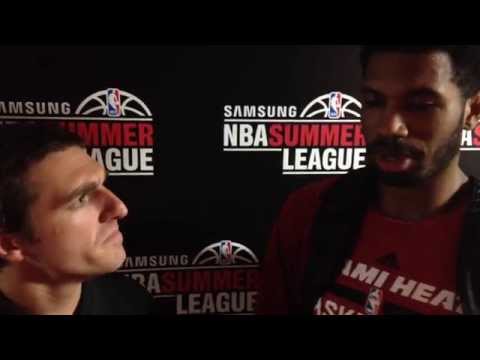 Scott Suggs after scoring 14 points for Miami Heat's Summer League team