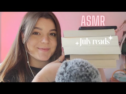 ASMR book wrap up *books i read in july* ✨ *whisper ramble, book haul, book tapping*