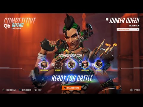 Junker Queen Circuit Breaker Skin Gameplay - Overwatch 2 (Online Matches)
