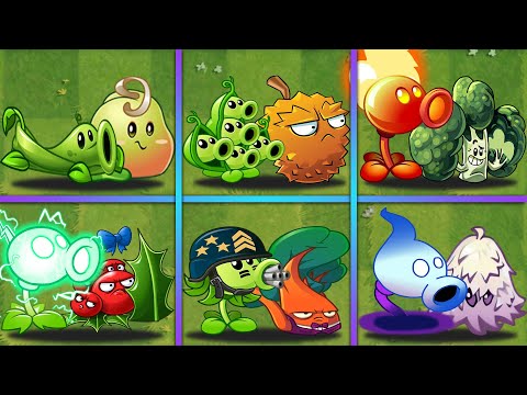 6 Team  COMBOS PEAS + SUPPORT Plants Battlez - Who Will Win? - PvZ 2 Team Plants