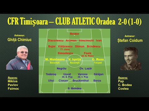 CFR TIMIȘOARA - CLUB ATLETIC ORADEA 2-0 (1-0) Campionat Divizia A Seria 2 - REPRIZA 2