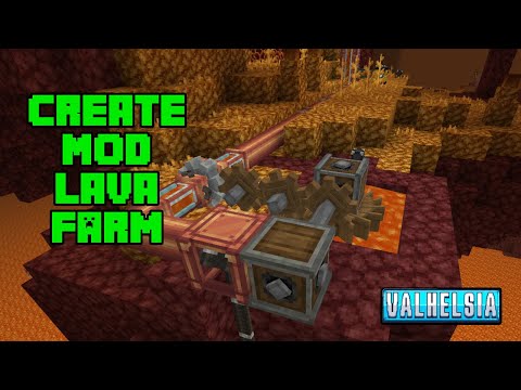 CREATE Mod Lava Farm  in the Nether  | Valhelsia 5 | Minecraft 1.19.2 [EP16]