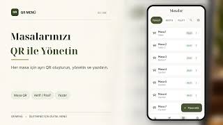 QR Menü: Menü, Masa QR ve Web Siteniz Tek Uygulamada