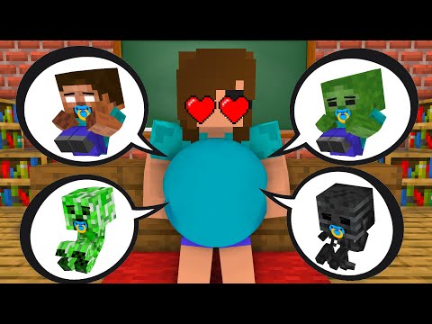 Monster School : EPIC BABY BREWING ZOMBIE GIRL LOVE CURSE - Minecraft Animation