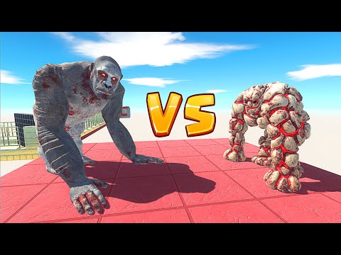 Lava Golem vs KONG #3 - Animal Revolt Battle Simulator